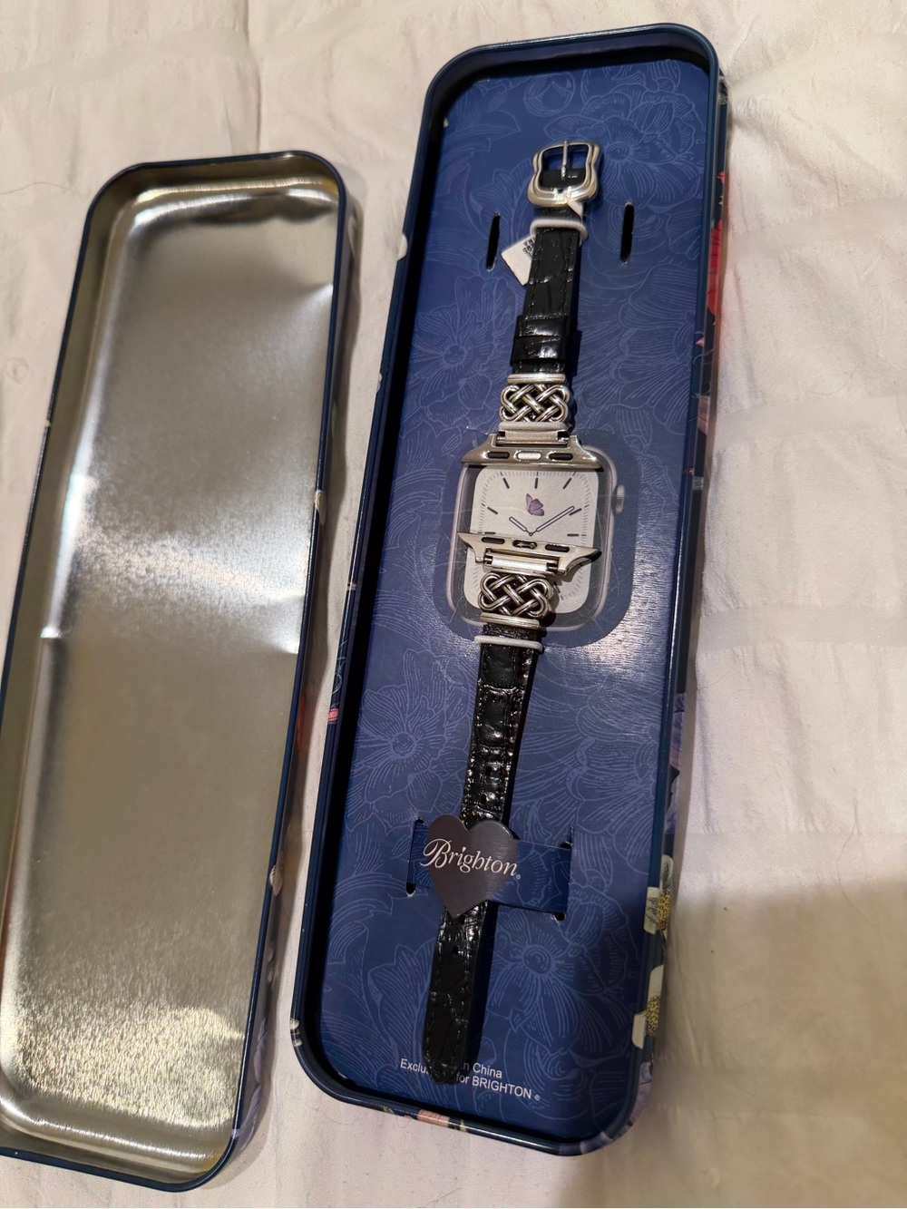 NWT Brighton Interlok Reversible Leather Brown & Black Smartwatch Band ($128) - Picture 6 of 7